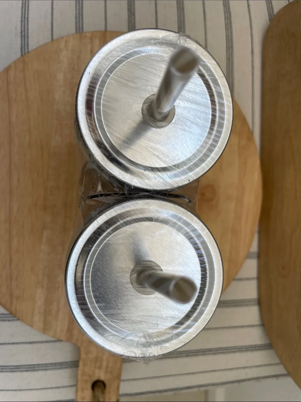 SALE! NWT Mason Jar Style Textured Glass Tumbler Set - Gray (2 ct)